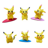 6piezas Anime Pokémon Pikachu Colección Figuras De Juguete