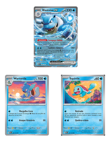 Carta Pokémon Blastoise Ex Coleção Especial 151 Original