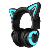 Auriculares Headphones Gamer Con Orejas De Gato | Negro