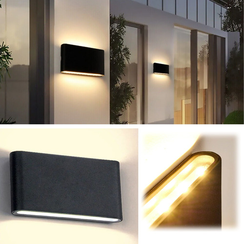 Lámpara De Pared Led Moderna De Luz Cálida Para Exterior