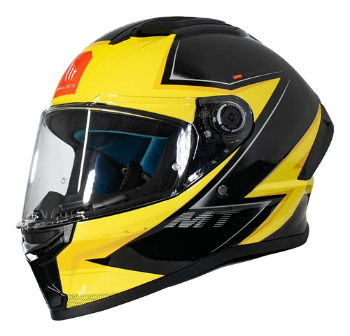 Casco Para Moto Mt Helmets Stinger 2 Amarillo Dot Y Ece2206