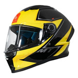 Casco Para Moto Mt Helmets Stinger 2 Amarillo Dot Y Ece2206