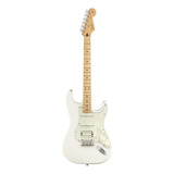 Guitarra Eléctrica Fender Player Stratocaster Hss De Aliso Polar White Brillante Con Diapasón De Arce