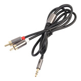 Jx 2rca A Jack Jack De 3,5 Mm Macho Audífonos Chapados En Or