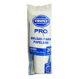 Pack De 3 Bolsas Para Papelero Virutex 50 X 55 Blanco 20 Un