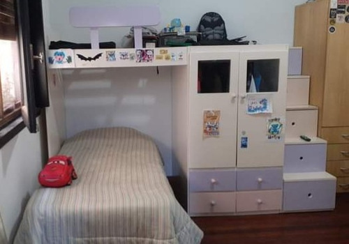 Cama Puente Doble Con Placard Y Cajonera