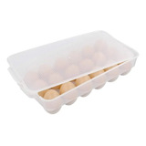 Huevera Organizador 18 Huevos Grandes Heladera Cocina Tapa