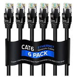 Cable Ethernet Maximm Cat 6 De 4 Pies (paquete De 6), Lan C