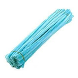 Haste De Chenille Limpador 30cm Azul Claro Artesanato 100un