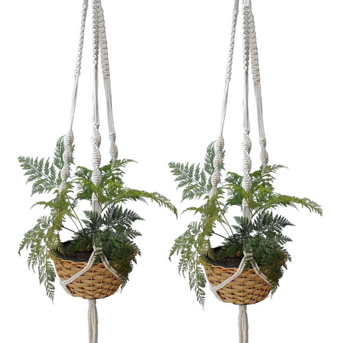 02 Macrame Hanger Plant Suporte Decorativo Longo 150 Cm