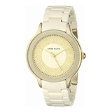 Anne Klein Women's Gold-tone Watch With Ceramic Bracelet