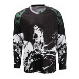 Jpojpo Men's Cycling Jersey Mtb Downhill T-shirt Long Sleeve