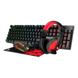 Kit De Teclado E Mouse Gamer Evolut Kit Teclado + Mouse Espanhol-américa Latina De Cor Preto