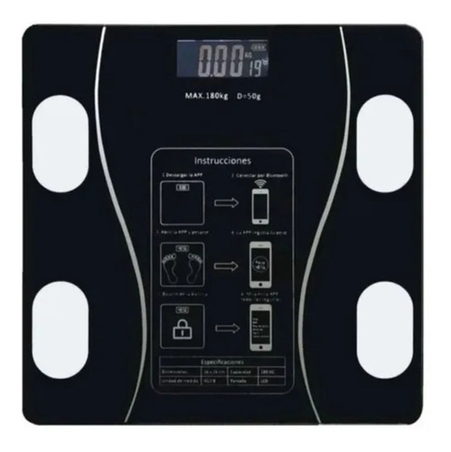 Bascula Digital Scale Pesa Bluetooth Inteligente Vidrio