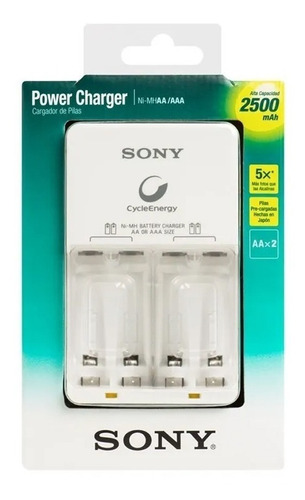 Cargador De Pilas Sony Para 4 Pilas Aa O Aaa Premium 