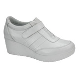 Zapatos Enfermera Confort 2104 Piel Borrego Plataforma A Msi