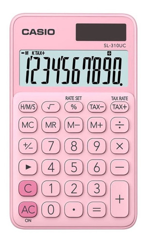 Calculadora De 10 Dígitos Color Rosado Sl-310uc-pk Casio.