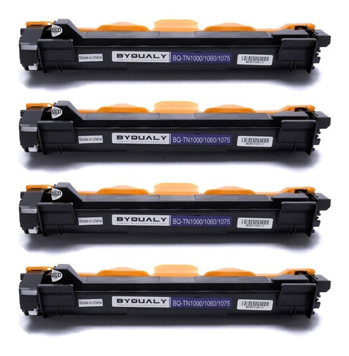 Kit 4 Toner Compatível Com Tn1000/tn1060/tn1075 Byqualy