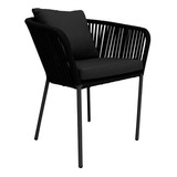 Silla Artesanal Jalisco Cuerda Poliester By Promobel Color De La Estructura De La Silla Negro Color Del Asiento Negro Diseño De La Tela Curri