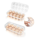 Huevera Plastica Con Tapa Para 10 Huevos Contenedor Apilable