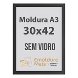 Porta Retrato A3 Moldura A3 30x42 Com Fundo P/ Poster Quadro