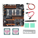 Placa Madre X99 De Doble Cpu, 2 X E5 2620 V3, Cable, Deflect