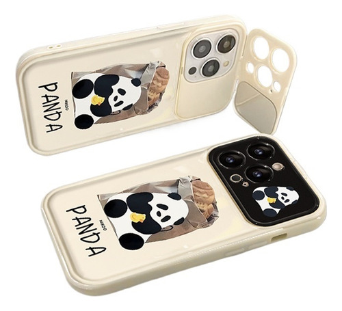 Found For iPhone 15,14,13 Espejo Abatible Con Ventana Panda