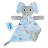 Naninha De Elefante Pelúcia Bebê Soninho Azul Buba Baby