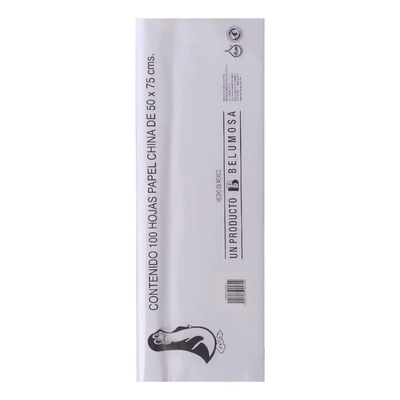 Papel China Blanco Pingüino 200x50cm 100 Pliegos Liso Dibujo Piñatas | Meses sin interés