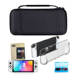 Kit Bolso Oled Nintendo Switch Pack Proteccion Vidrio Funda