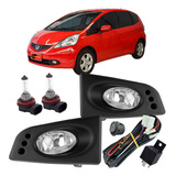 Kit Farol Auxiliar Honda New Fit 09 10 11 C/lâmpada +chicote