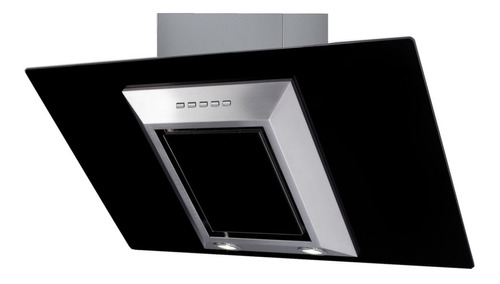 Campana Cocina 90 Cm Ch Guiza Cristal Vertical Negro Ac Inox