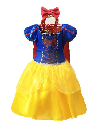 Vestido Princesa Infantil Aniversário Fantasia Crianç Barato