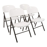 Silla Plegable Capacidad Plastica  Libra Blanco  Paquet...