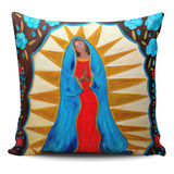 Funda Cojin Decorativo Tayrona Store Virgen De Guadalupe 001