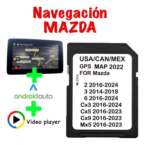 Tarjeta Navegacion Sd Gps Mazda 3 2 Cx3 Cx5 Cx9 Cx30 Cx50-90