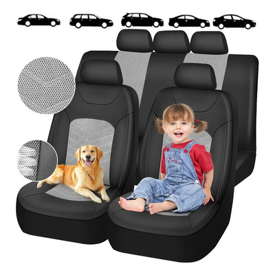 Fundas Universal De Asiento De Coche Cuero Respirable 9pzs | Envío gratis