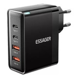 Carregador Usb Tipo-c 100w Gan Essager+cabo Pd 100w 2m