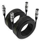 Cable Xlr Ebxya De 25 Pies, Paquete De 2, Cable Dmx Balancea