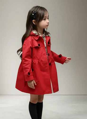 Abrigo Con Capucha De Gabardina Tipo Cárdigan Para Niños