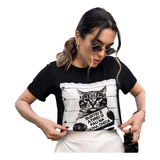 T-shirt Feminina Camiseta Surtei Gato