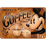 Mickey's Coffee Blend Metal Vintage Cartel De Chapa...