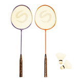 Kit Badminton 2 Raquetas + 2 Plumas + Funda