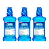 Oral B Pro Salud Kit X 3 Enjuague Bucal Dental Menta X 250ml