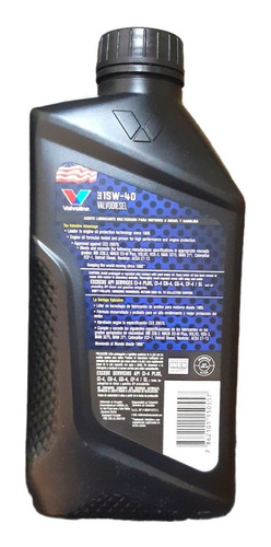 Aceite 15w40 Mineral Valvoline Pack 5lts + Filtro Foto 3