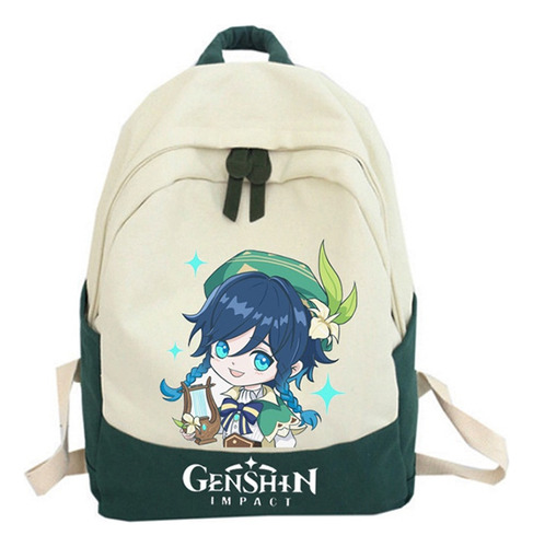 Mochila Genshin Impact Bag, Casual, Para Estudantes E Adoles