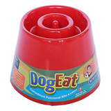 Comedouro Lento Elevado Pet Games Dog Eat Vermelho