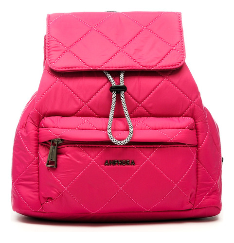 Sandrine Mochila Con Tapa Mediana Fucsia