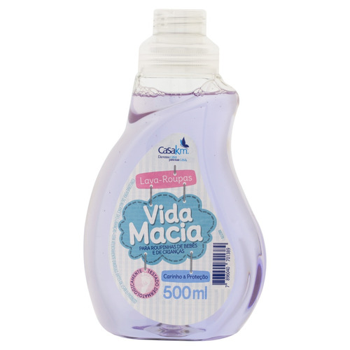 Atacado C/9 Lava Roupa Liquido Vida Macia 500ml