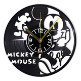 Reloj De Pared Disco Vinil Vinilo Acetato Mickey Mouse Ni101